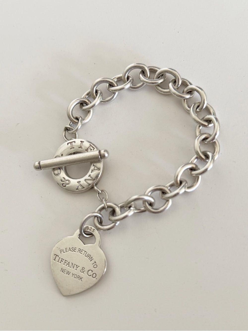Tiffany & Co. Return to Tiffany Heart Tag Toggle Bracelet 925 Sterling Silver